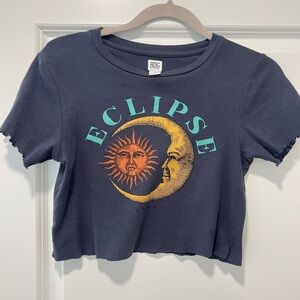 Urban Outfitters BDG Eclipse Graphic Crop Top - Black